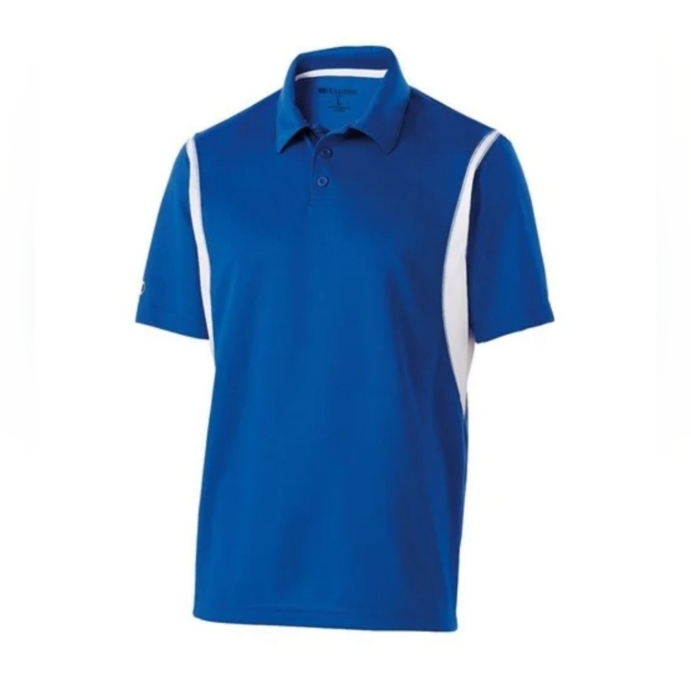 Holloway Royal Blue and White Golf Shirt Dry Excel